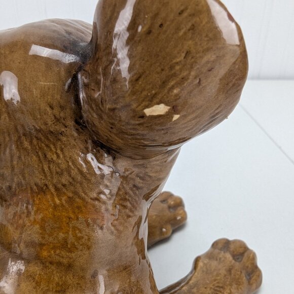 Vintage Lion Cubs Ceramic Figurines Set of 2 Brown Kathy 1981 Home Decor - Picture 11 of 14